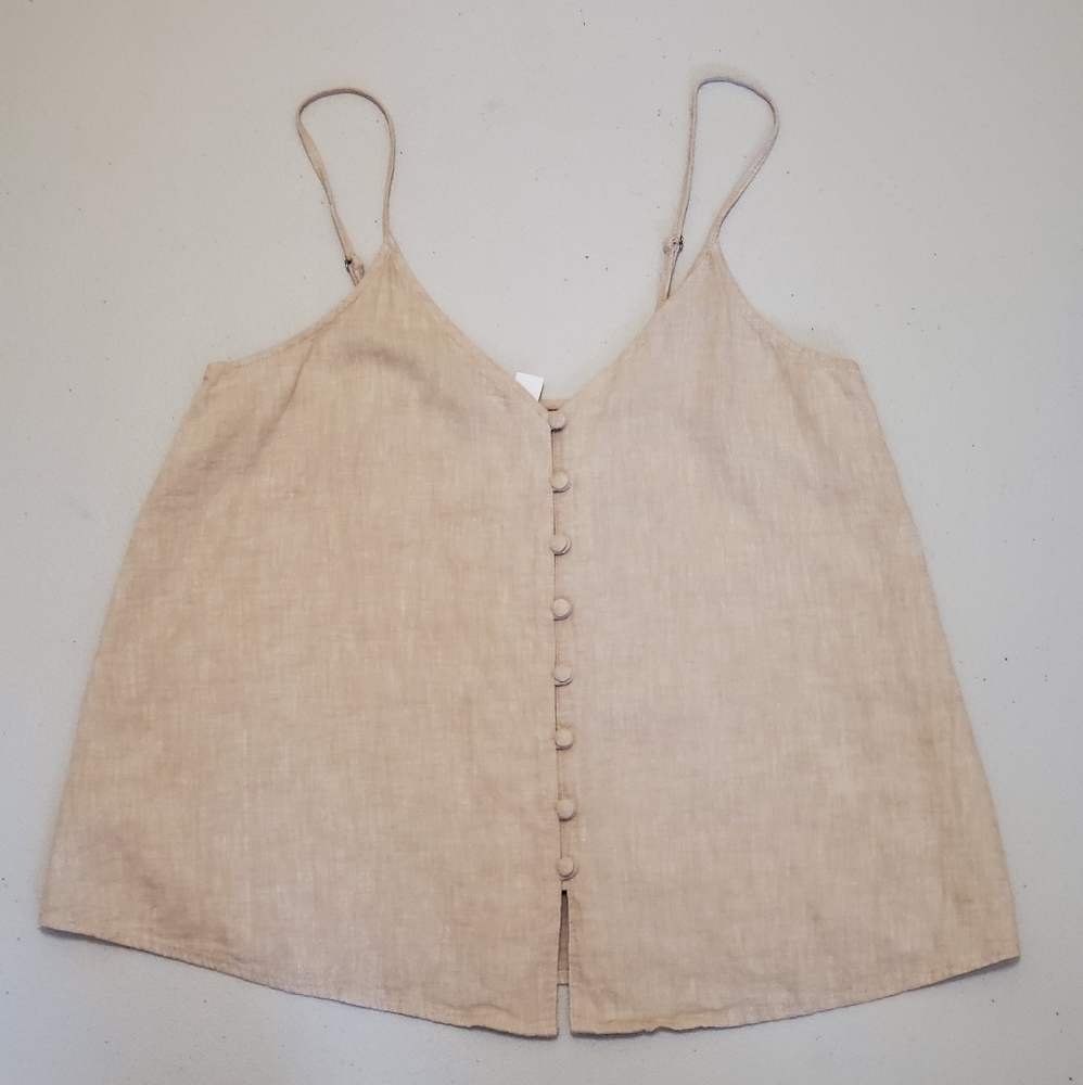 Nordstrom BP Linen-Blend Button Front Cami